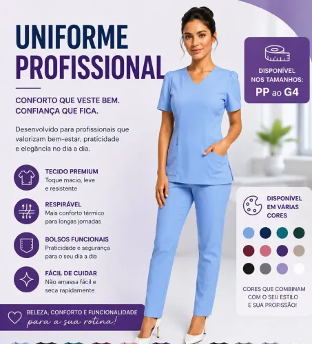 Uniforme profissional para diversas profissões 