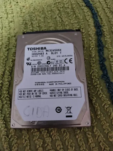 HD Notebook Toshiba 320GB - Com alerta