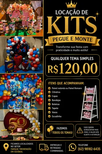Aluguel pegue e monte 