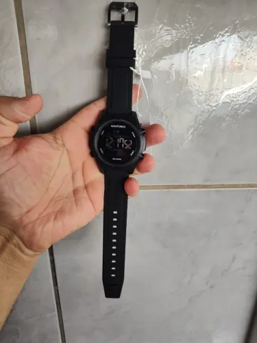 Novo relógio de pulso NAVIFORCE de luxo com display duplo LCD, 50m resistente a agua,