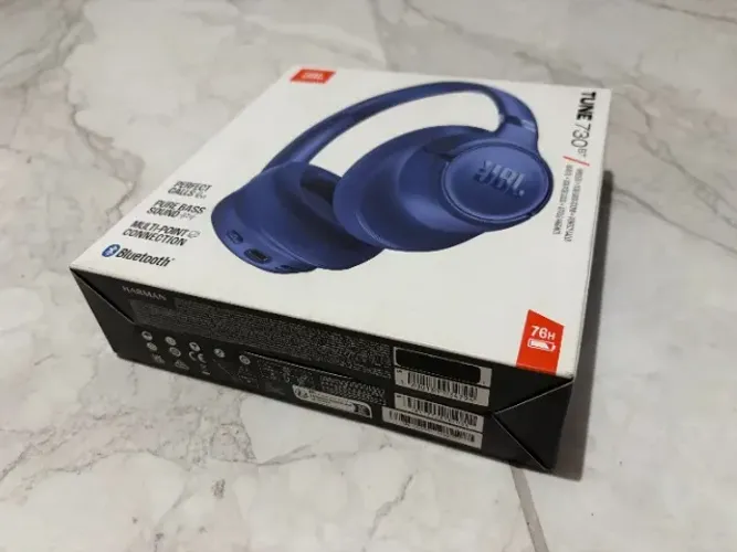 Fone de Ouvido JBL Tune 730BT Bluetooth Azul 76h Bateria - Novo Lacrado
