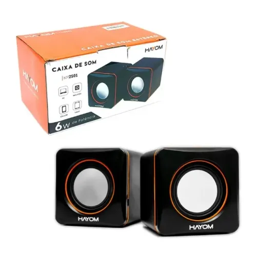 Caixinha De Som Potente Para Computador Subwoofer Potente Notebook Pc Usb 6w P2