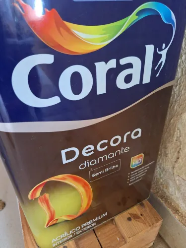 Tinta Coral Decora Diamante Semi Brilho - Meia lata 