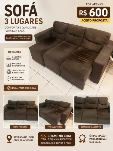 Sofá 3 lugares