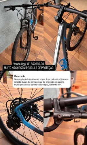 Bicicleta Oggy 7.0 aro 29 quadro 17