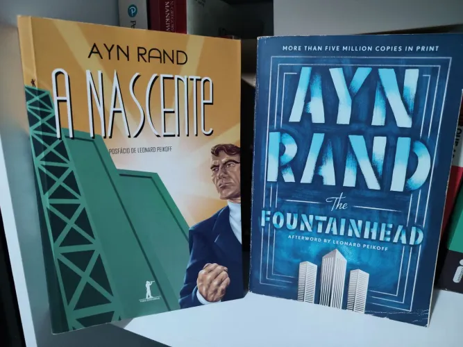 Coleção Ayn Rand: A revolta de Atlas, A nascente (PT-EN), A virtude do egoísmo e Cântico