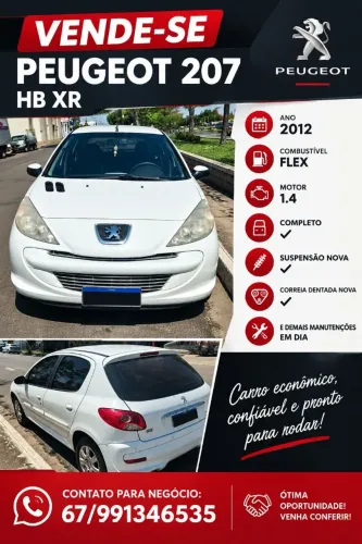 Peugeot 207 XR 1.4 Flex 8V 5P 2012