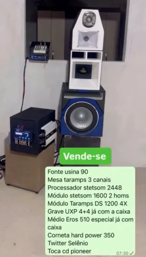 VENDO SOM AUTOMOTIVO MONTADO RECENTEMENTE 