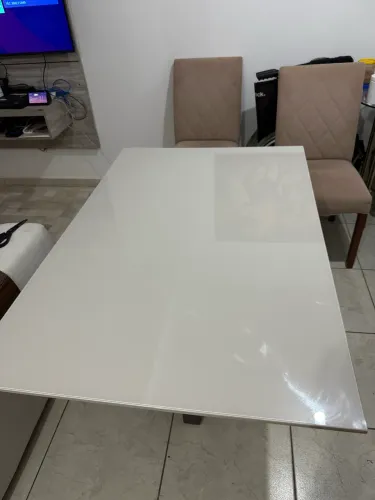 Mesa de Jantar de Vidro 4 lugares