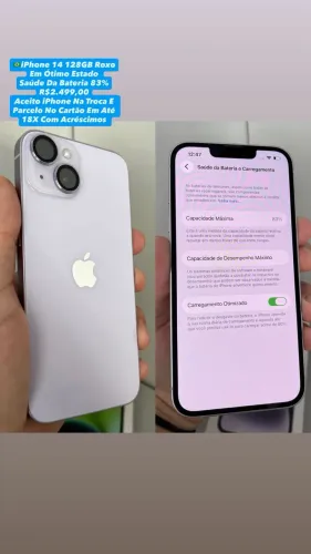 iPhone 14 128GB Roxo ( Aparelho Usado/Em Ótimo Estado ) Usado 