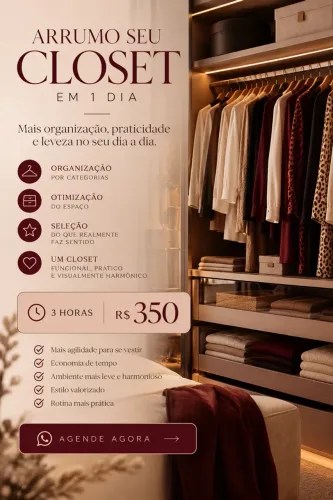 SEU CLOSET ORGANIZADO EM 1 DIA!