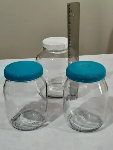 3 potes de vidros