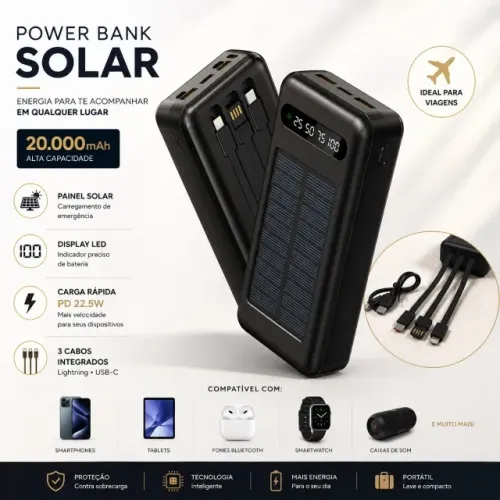 Power Bank Solar 20.000Mah