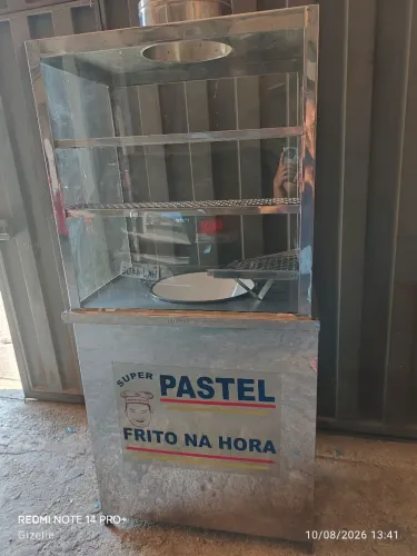 Pastelaria inox a gás com tacho- Usada