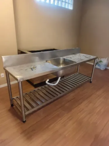 Pia industrial inox 2,30m