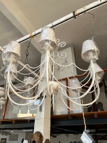 Lustre branco grande