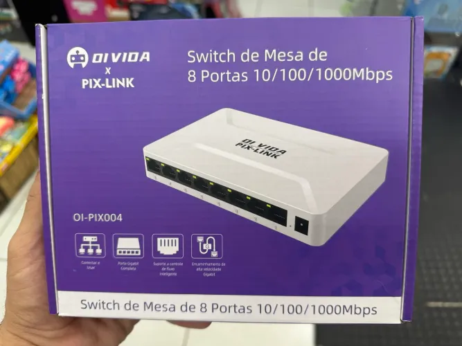 Switch de Mesa 8 portas OIVida Gigabite