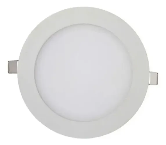 Kit 10 Painéis Led 12w Redondo Embutir 6500k Branco Frio