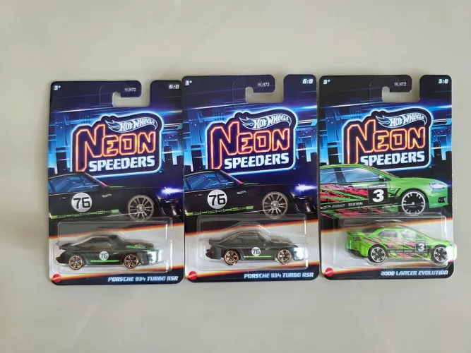 Kit 3 Hotwheels Porsche 934 Turbo RSR e Lancer Evolution 