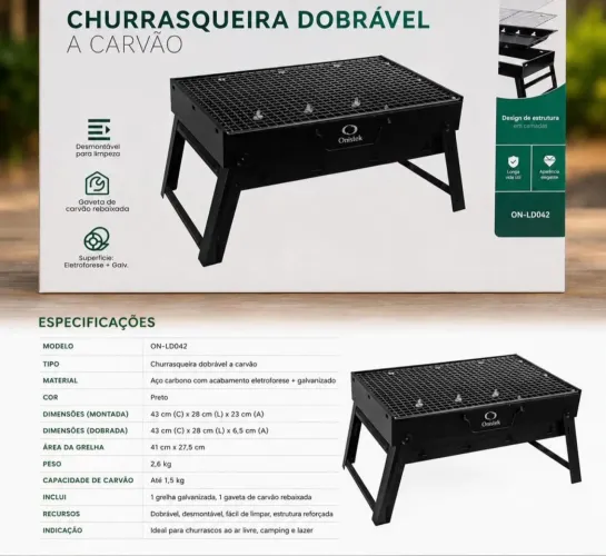Mini churrasqueira 