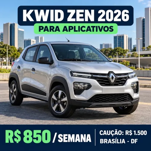 Kwid Zen 2026 0 km para Uber, 99 e InDrive ? seguro incluso