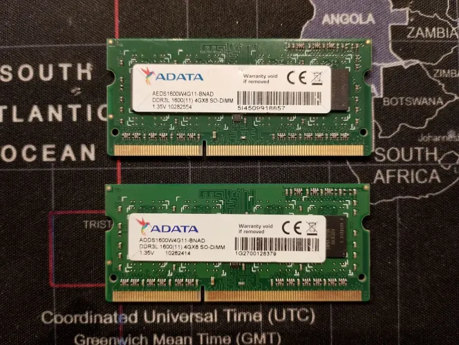 Par de memórias RAM DDR3L para Notebook 4GB cada