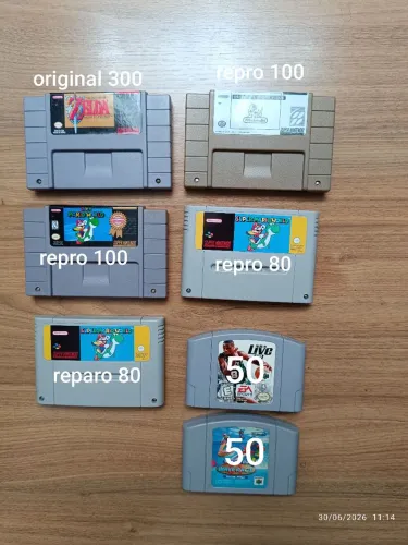 Fitas Super Nintendo e N64