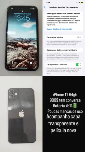 iPhone 11 normal preto 64Gb 