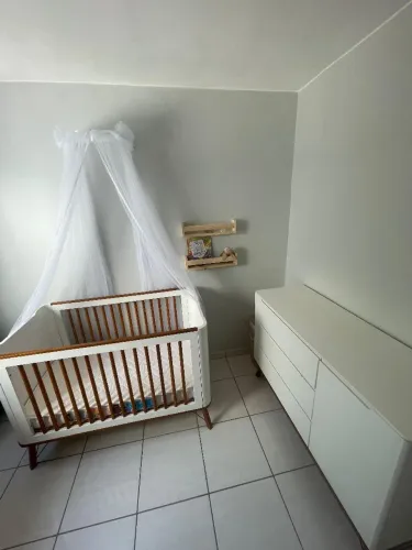 Conjunto Berço 3 em 1 (Mini Berço, Berço e Cama) Matic Albi + Cômoda