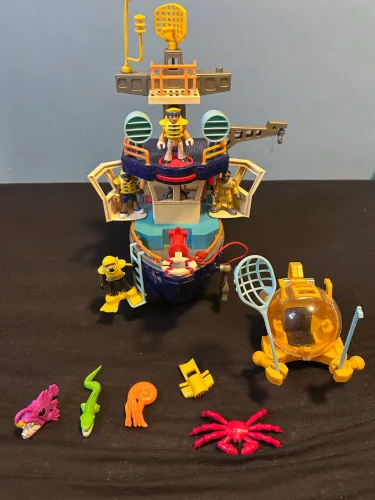 Navio de Resgate Imaginext Fisher-Price - Completo com Submarino e Figuras ORIGINAL