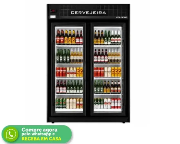 Cervejeira 2 Portas de Vidro com LED Polo Frio Nova