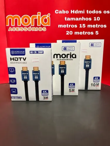 Cabo HDMI todos os tamanhos 1.5, 3, 5, 10, 15, 20 metros