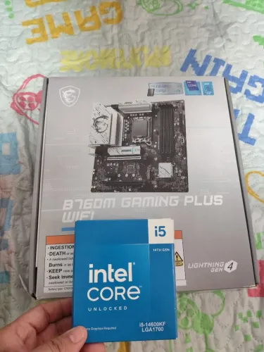 Kit Intel i5 14600K + Placa-mãe MSI B760M
