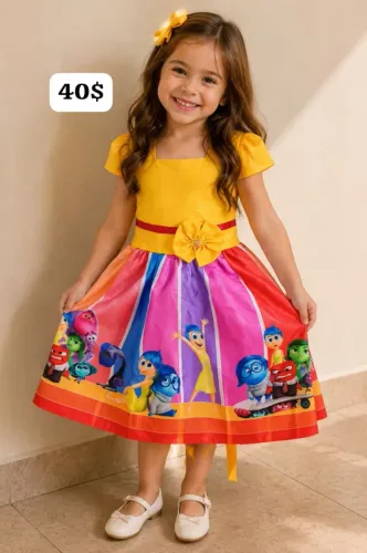 Vestido fantasia divertidamente aniversário 