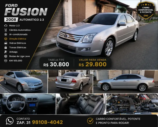 Ford Fusion SEL 2.3 16V 162cv Aut. 2008