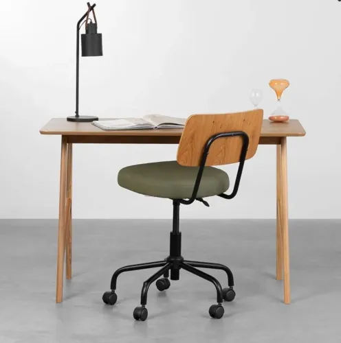 Conjunto Home Office Abra Casa - Mesa Petit + Cadeira Cult