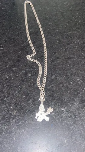 Cordão de prata 5 mm 50 centímetros
