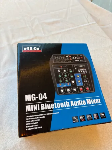 Mesa de Som Bluetooth BLG MG-04 Mini Mixer - Interface USB