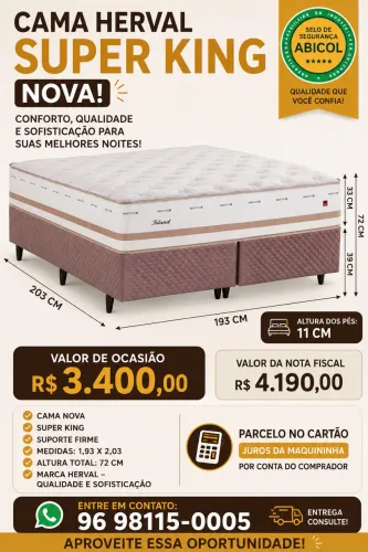 Cama super King Herval maxspring