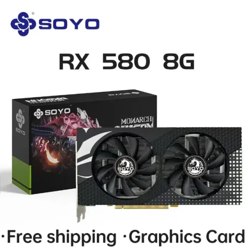 Placa de video Soyo Radeon RX580 8GB, NOVA, Na Caixa 