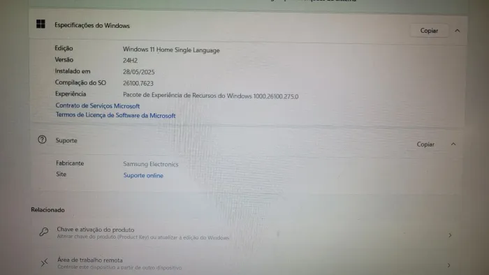 Notebook Samsung Book i7 