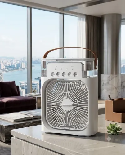 Ventilador de mesa - mini umidificador de ar 600 ML - entrega rápida
