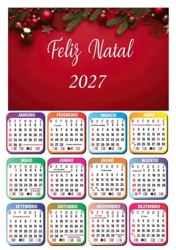 Calendário personalizado 2027