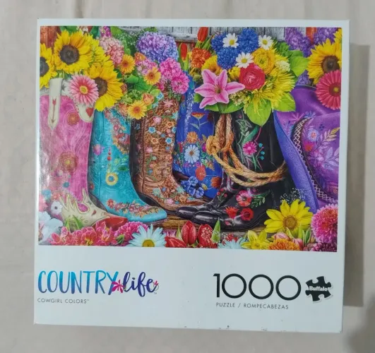 Quebra cabeças Buffalo 1.000 peças botas country