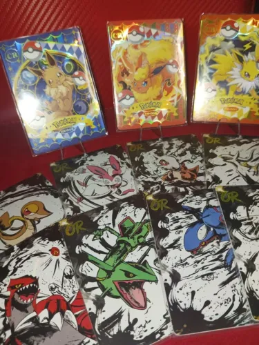 Lote de 11 Cartas Mengka 2 Raridade OR (incompleta)+ Brinde (Eeveelutions de Kanto)