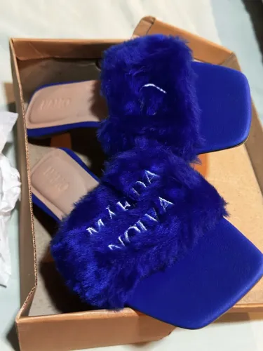 Pantufa Mãe da Noiva - Azul escuro