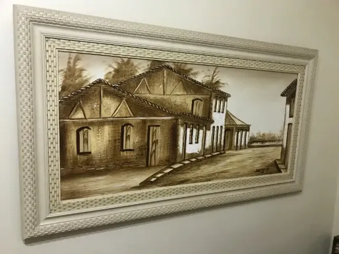 Quadro Retangular Pintado a Óleo - Rei dos Quadros