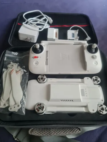 (Leia) vendo fimi x8 tele max na caixa completo bateria plus + bolsa case + modulo 4g