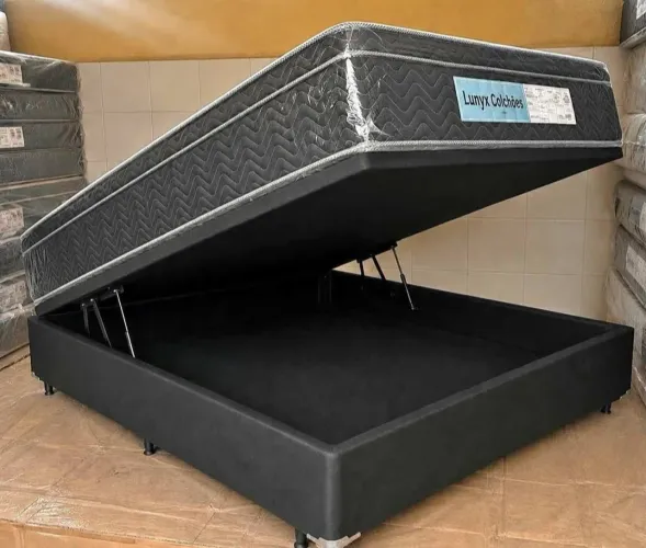 CAMA CASAL BOX COMPLETA FRETE GRÁTIS