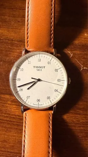 Relógio Tissot 1853 Swiss Made Original - Cristal de Safira - Couro
